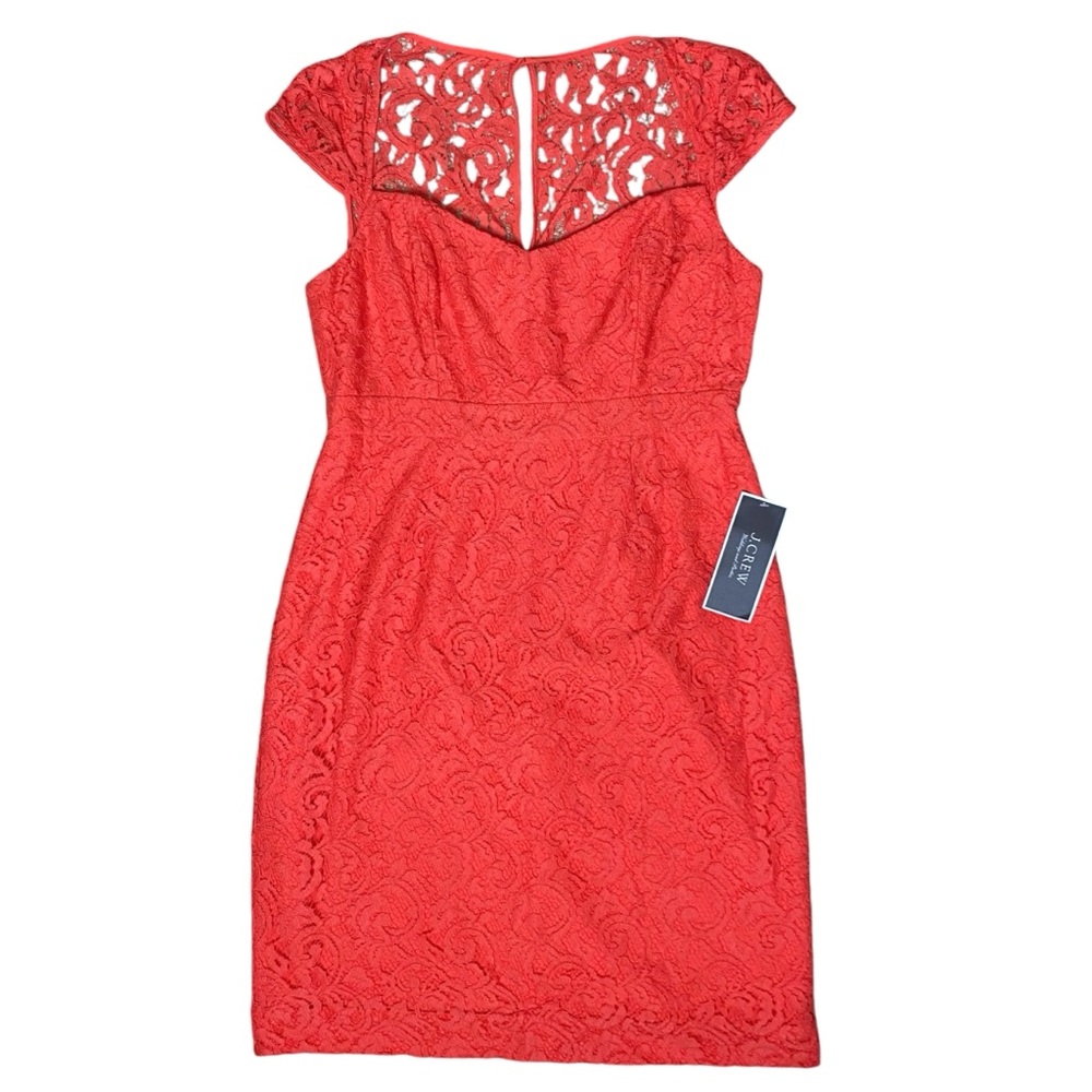 J. Crew Red Lace Dress
